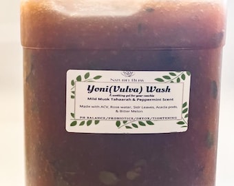 Partihandel|1 gallon|Yoni (vulva) tvätt|pH-balans|Probiotika med ACV, rosenvatten...