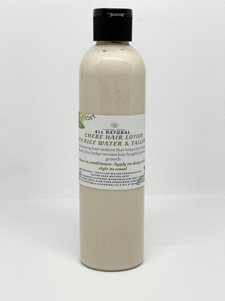 Loção para crescimento capilar Chebe | Com água de arroz fermentada e sebo | Chebe | Aloe Vera | Musgo marinho | Amla | Feno-grego
