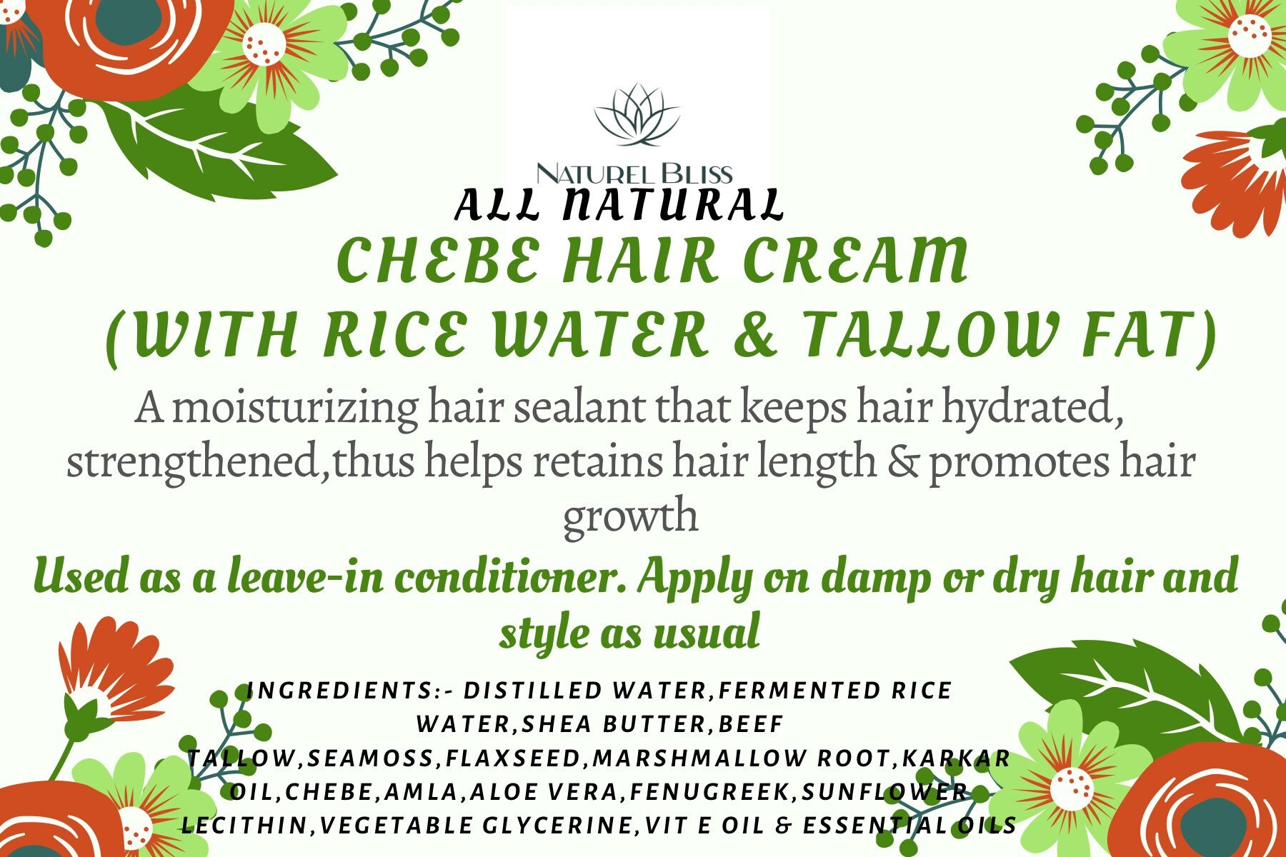 Chebe + Rice Water Leave-In or Rinse Growth Conditioner – Hair Growth Co