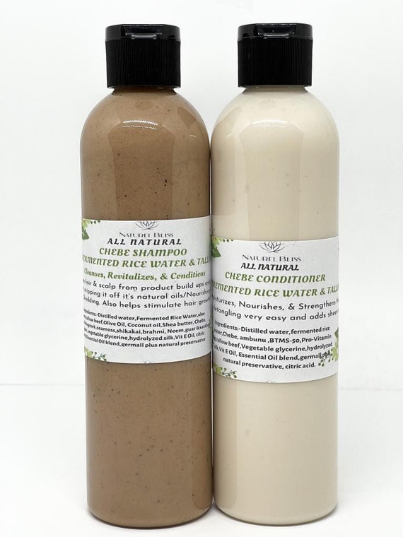 Chebe Shampoo and Conditioner Set | Fermented Rice Water & Tallow