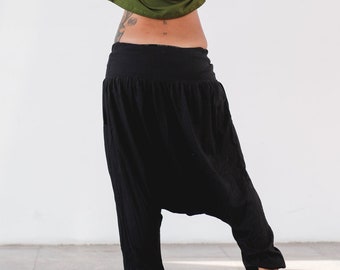 Sarouel en coton fait main : pantalon Aladdin Yoga Festival