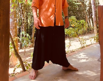 Goa Pants - Aladdin, Harem, Balloon, Thai, Saruel Pants -  Cotton - Goa, Hippie, Psytrance, Yoga, Tribal, Ethnic ,Festival, Elf, Dwarf