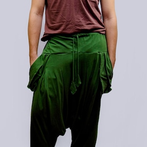 Pantalon Om - Aladdin, sarouel, pantalon ballon. Pantalon thaïlandais - fait main, coton - Goa, hippie, psytrance, bohème, tribal