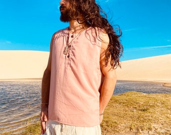 Shiva Shirt - Rustic - Cotton, Linen, Coconut Button, Hippie, Psytrance, Classy - Goa Nomads