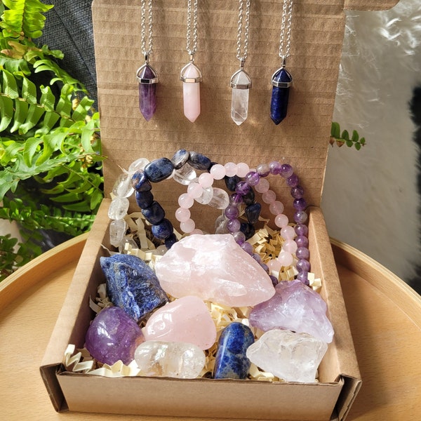 Anxiety Crystals mystery box , Anxiety relief kit , mystery crystal bundle , healing crystals , self-help mystery box