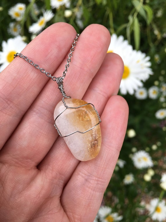 Citrine Pendant Heat Treated Amethyst Citrine Citrine