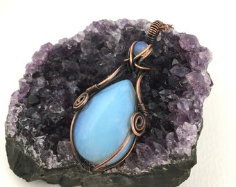 Opalite pendant , Opalite necklace , Opalite , Opalite jewelry , Crystal pendant