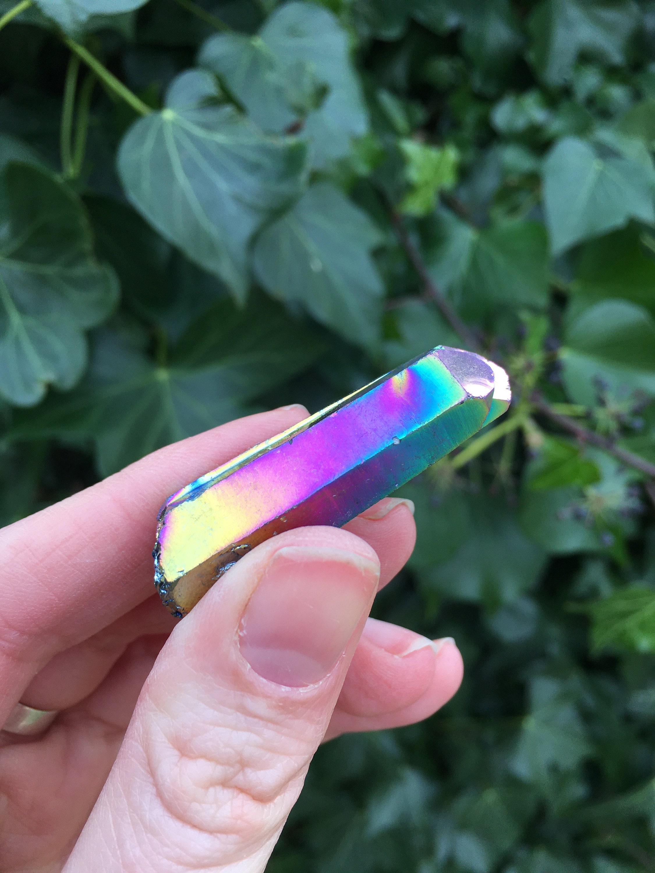 Rainbow Aura Quartz Aura Quartz Point Aura Quartz Quartz Etsy