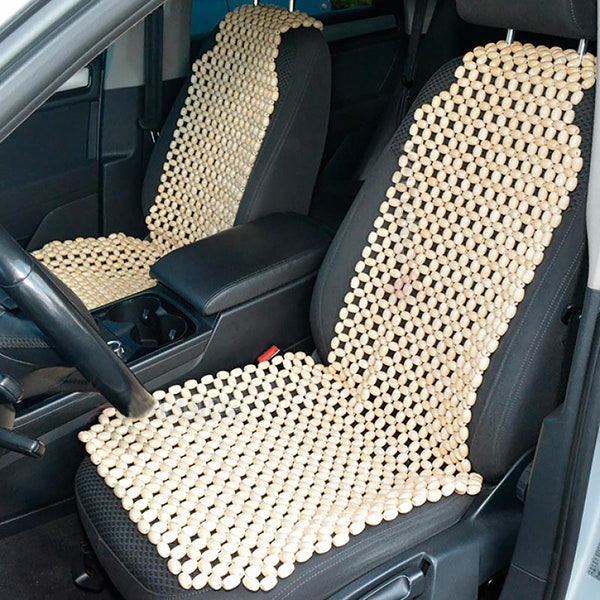 Wooden Car Truck SEAT COVER Massage Massager Beads Cool Cushion_Back Massager