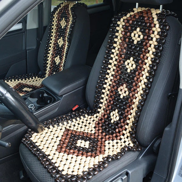 Roller massager, Car Seat Cover, Truck, Back Massager, Buttock Massager, Wooden, Handmade, Car Accessories, Beaded Seat Cover, Office Chear