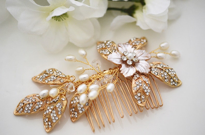 Wedding Accessory Gold Bridal Comb Kali Crystal Comb Wedding Crystal Hair Comb Bridal Comb Crystal Rhinestone Comb