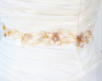 Gold Bridal Belt, Bridal Sash Belt, Skinny Belt, Bridal Belt, Wedding Belt, Bridal Wedding Belt, Sash Belt, Crystal Wedding Belt