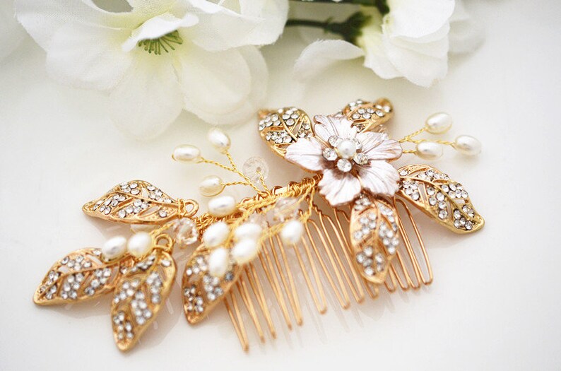 Wedding Accessory Gold Bridal Comb Kali Crystal Comb Wedding Crystal Hair Comb Bridal Comb Crystal Rhinestone Comb