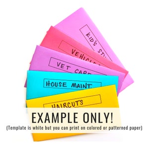 Printable Cash Envelopes With Tracker for Dave Ramsey Cash Envelope ...