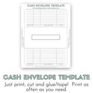 Printable Cash Envelopes With Tracker for Dave Ramsey Cash Envelope ...