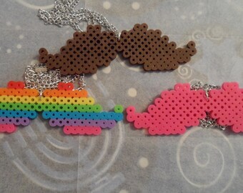 Perler Mustache Necklace