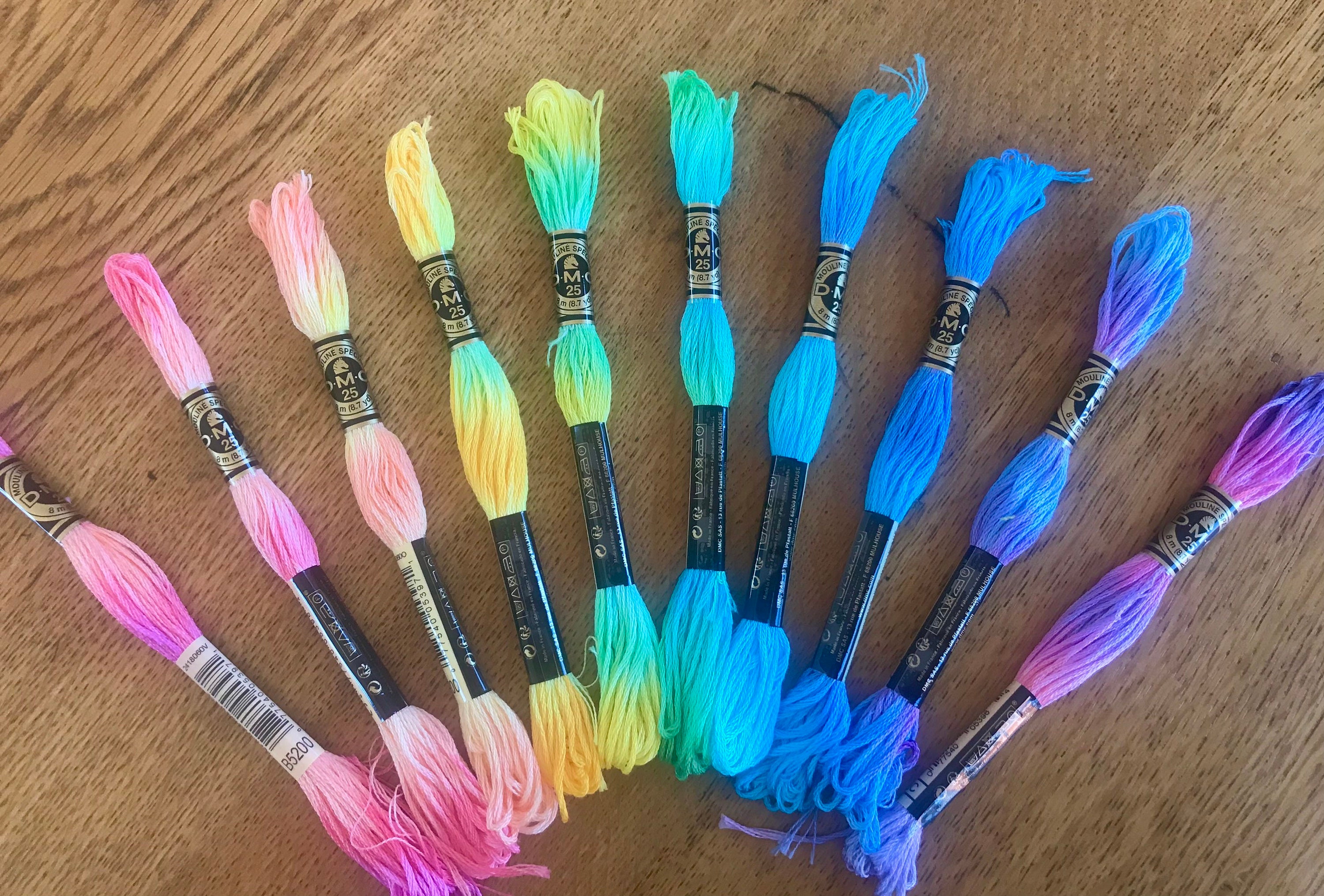 Embroidery threads hand dyed Etsy