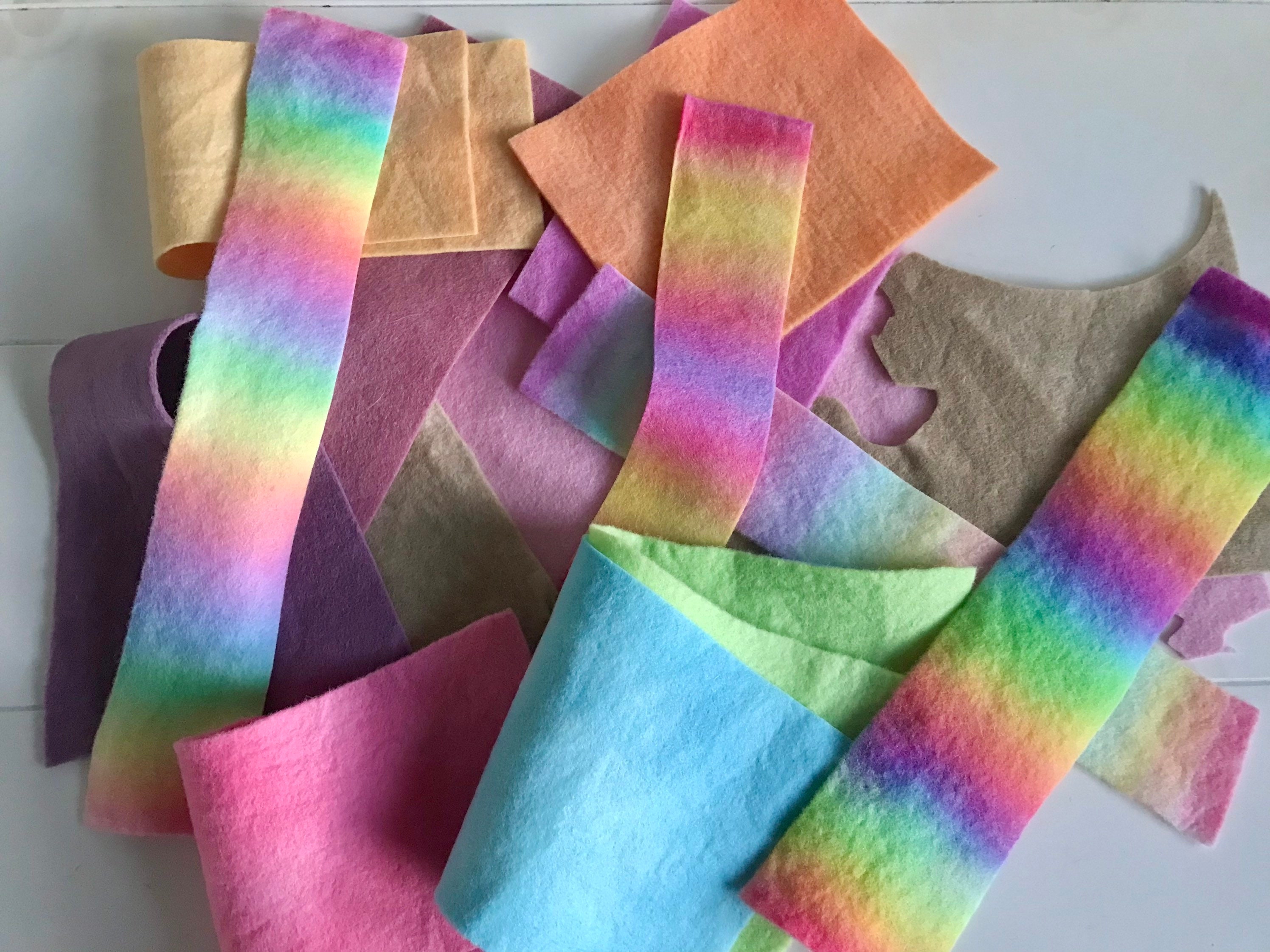 Odds and ends- Wool felt, silk, wool etc-seconds and random pieces, i…
