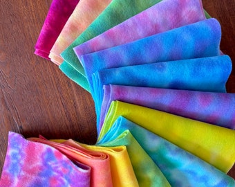 Wool felt - Hand Painted Seasonal Colours. 15 cm increments.