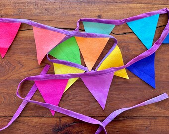 Kit to make your own rainbow bunting