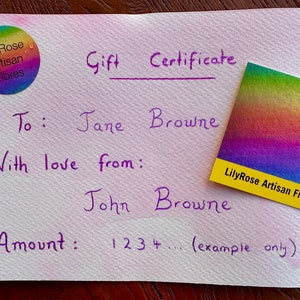 Gift voucher to any value of your choice.