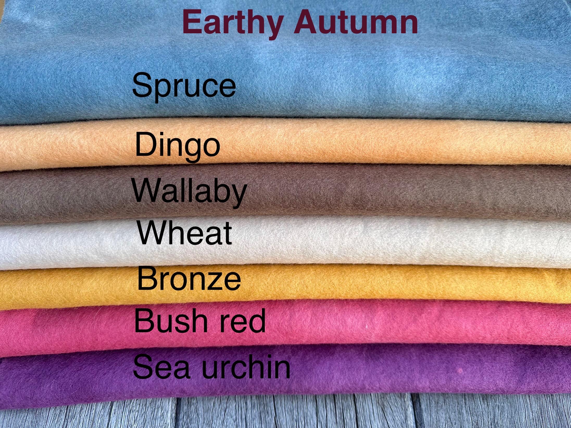 ウールフェルト、アースカラーの秋色、7色セットまたは単色 - Etsy 日本
