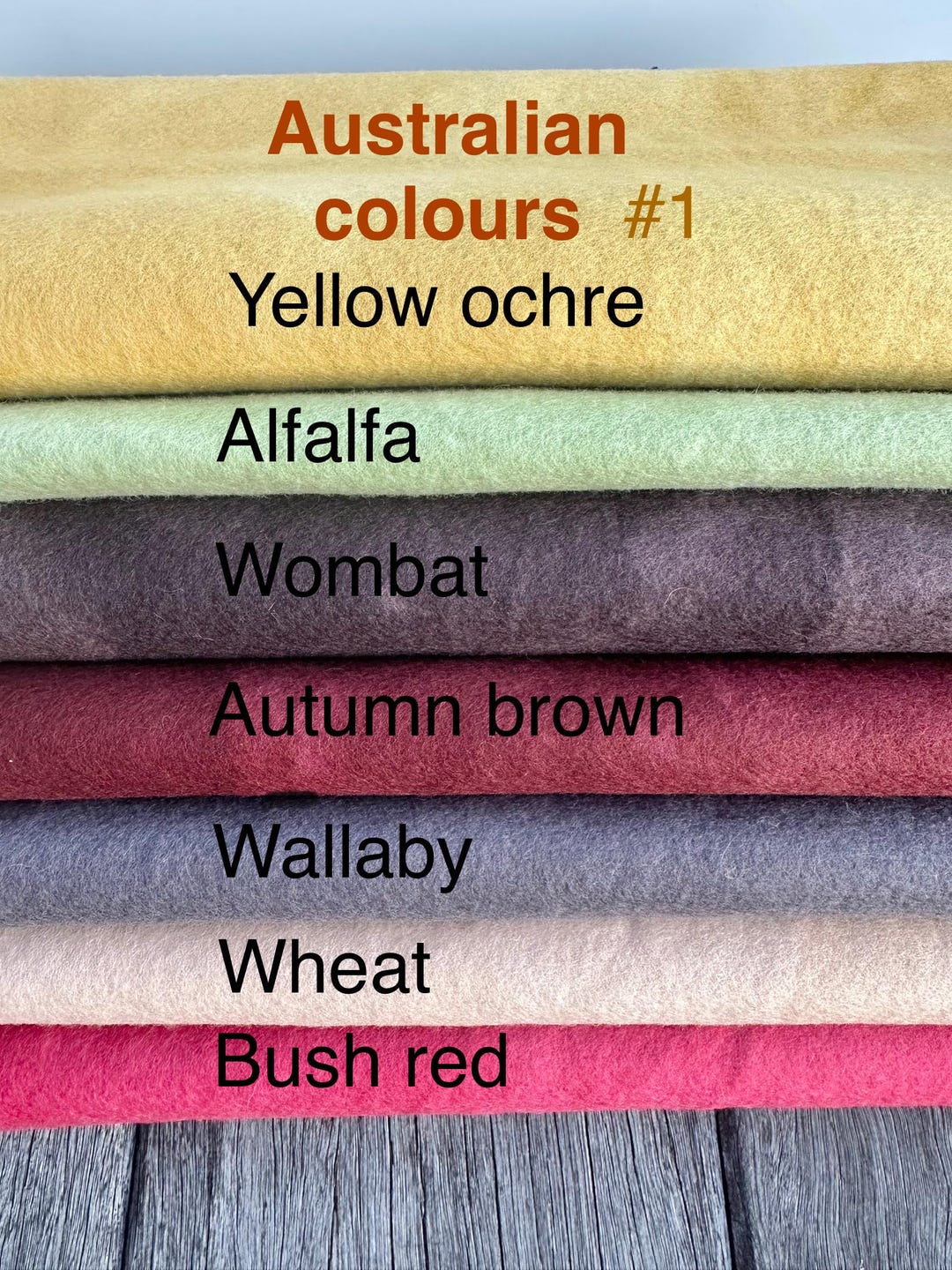Wool Felt Australian Colour Range: Choose From Bundles 1 or 2 or ...