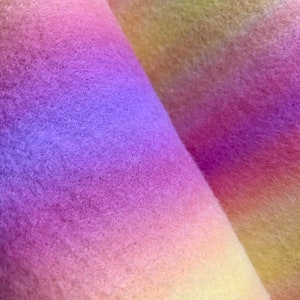 Feltro di lana - dipinto a mano Toni autunnali - feltro di pura lana, giallo, dorato, arancione, rosso, magenta e viola. Incremento di 15 cm