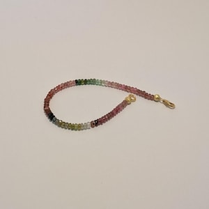 Turmalin Armband | Armband | Edelstein Armband | pinker Turmalin | grüner Turmalin