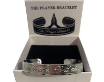 I can do all things through Christ – Philippians 4:13 Engraved Prayer Bracelet, Christian Faith Jewelry, Inspirational Gift