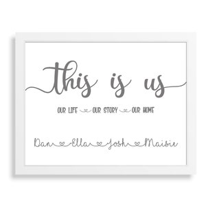 Impression This Is Us, Impression personnalisée, Saint-Valentin, Impression de famille, Cadeau de mariage, Cadeau personnalisé - Décoration d&#39;intérieur - Impression de devis - Art mural