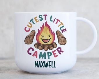Child's Personalised Unbreakable Camping Plastic Cup, Kids 6oz Cup, Children's Kids Mug, Gift for Son Daughter Grandson Grandaughter
