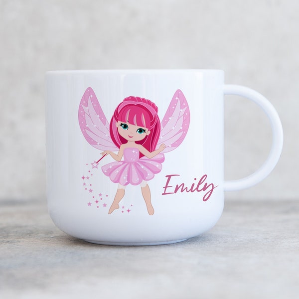 Child's Personalised Unbreakable Plastic Cup, Fairy Kids 6oz Cup, Children's Mug, Kids Mug, Gift for Son Daughter Grandson Grandaughter