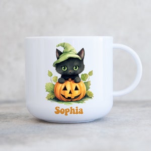 Child&#39;s Personalised Unbreakable Plastic Halloween Cup, Kids 6oz Cup, Children&#39;s Mug, Kids Mug, Gift for Son Daughter Grandson Grandaughter