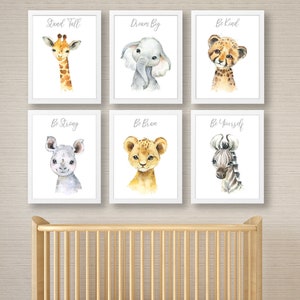 Jungle Animals Nursery Decor , Safari Nursery Decor , Animal Nursery Prints , Safari Nursery , Safari Animal , Neutral Nursery Prints