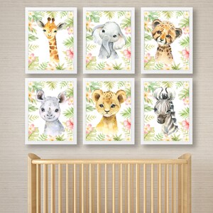 Jungle Animals Nursery Decor Safari Nursery Prints Nursery Etsy