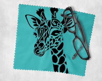 Glasses Lens Cleaning cloth, Giraffe, Soft Cloth for Glasses Spectacles, Lens cleaner, Gift