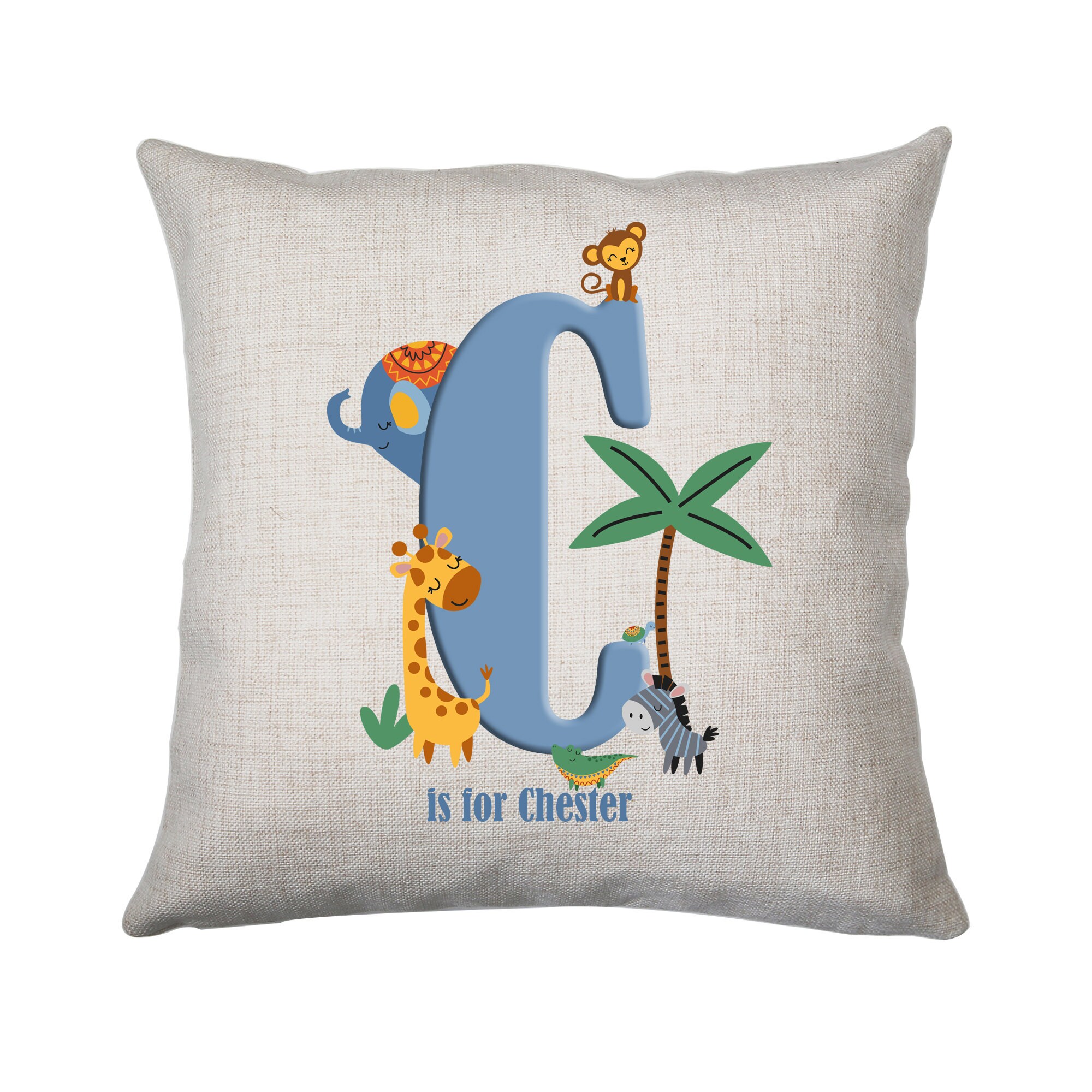 Personalised Jungle Animals Nursery Cushion Safari Cushion Etsy UK