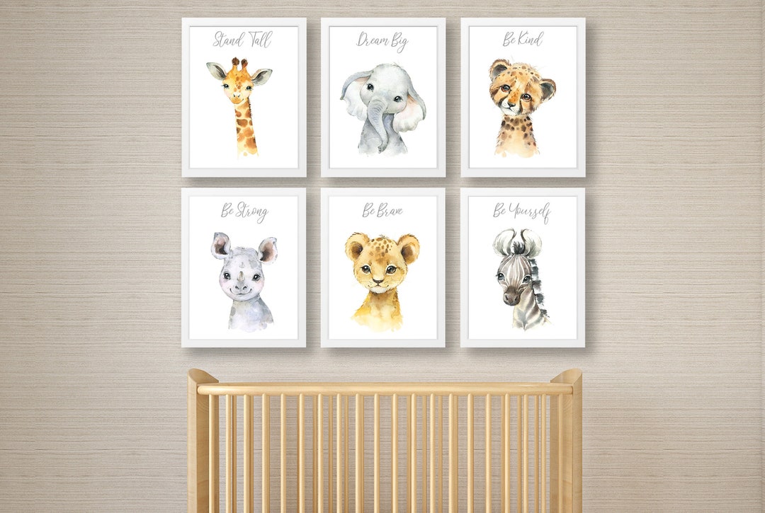 Jungle Animals Nursery Decor , Safari Nursery Decor , Animal Nursery