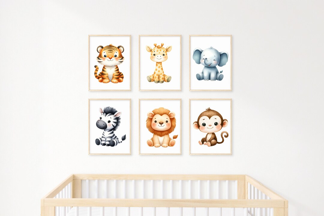 Jungle Animals Nursery Decor , Safari Nursery Decor , Animal Nursery ...