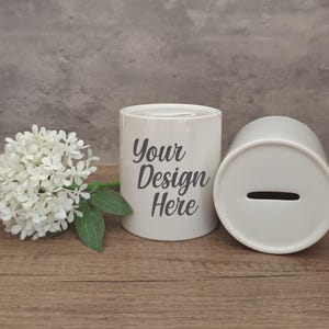Two Money Boxes Mockup Coin Banks Mockup Sublimation Piggy Banks Mock Up Digital Download Jpg Styled Photography Mock-up SVG Mock up
