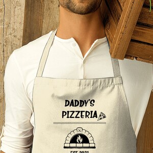 Personalised Pizza Apron Gift, Custom Christmas Gift Cooking Baking Cuisine, Dad, Pizza Oven Gifts, Him, Husband Mens Father's Day Gift Stone