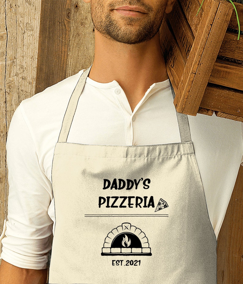 Personalised Pizza Apron Gift, Custom Christmas Gift Cooking Baking Cuisine, Dad, Pizza Oven Gifts, Him, Husband Mens Father's Day Gift Stone