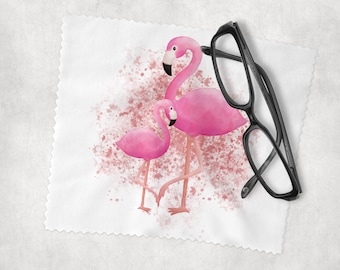 Glasses Lens Cleaning cloth, Flamingo, Soft Cloth for Glasses Spectacles, Lens cleaner, Gift