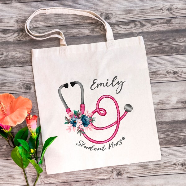 Personalised Student Nurse Tote Bag, Nurse Bag, Nurse Gift, Student Nurse Bag, Nursing