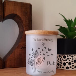 Personalised In Loving Memory Candle Holder, Memorial Candle Tealight Holder Jar, With Sympathy Gift, Memorium, Remembrance Candle