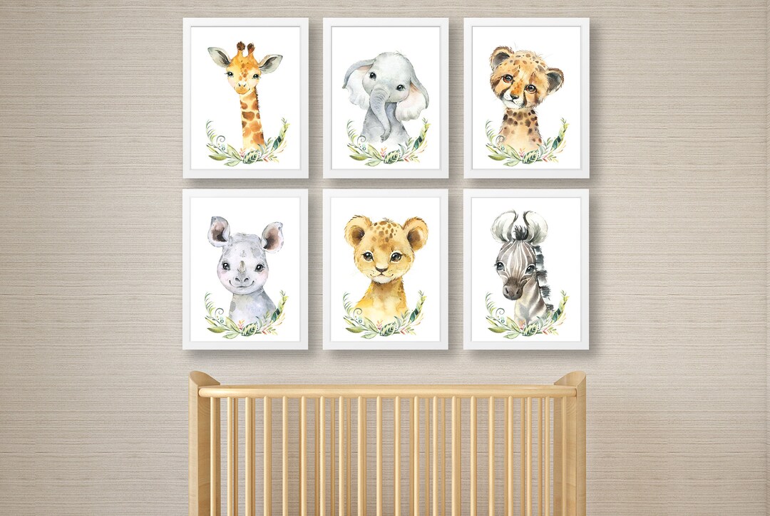Jungle Animals Nursery Decor , Safari Nursery Prints , Nursery Set ...