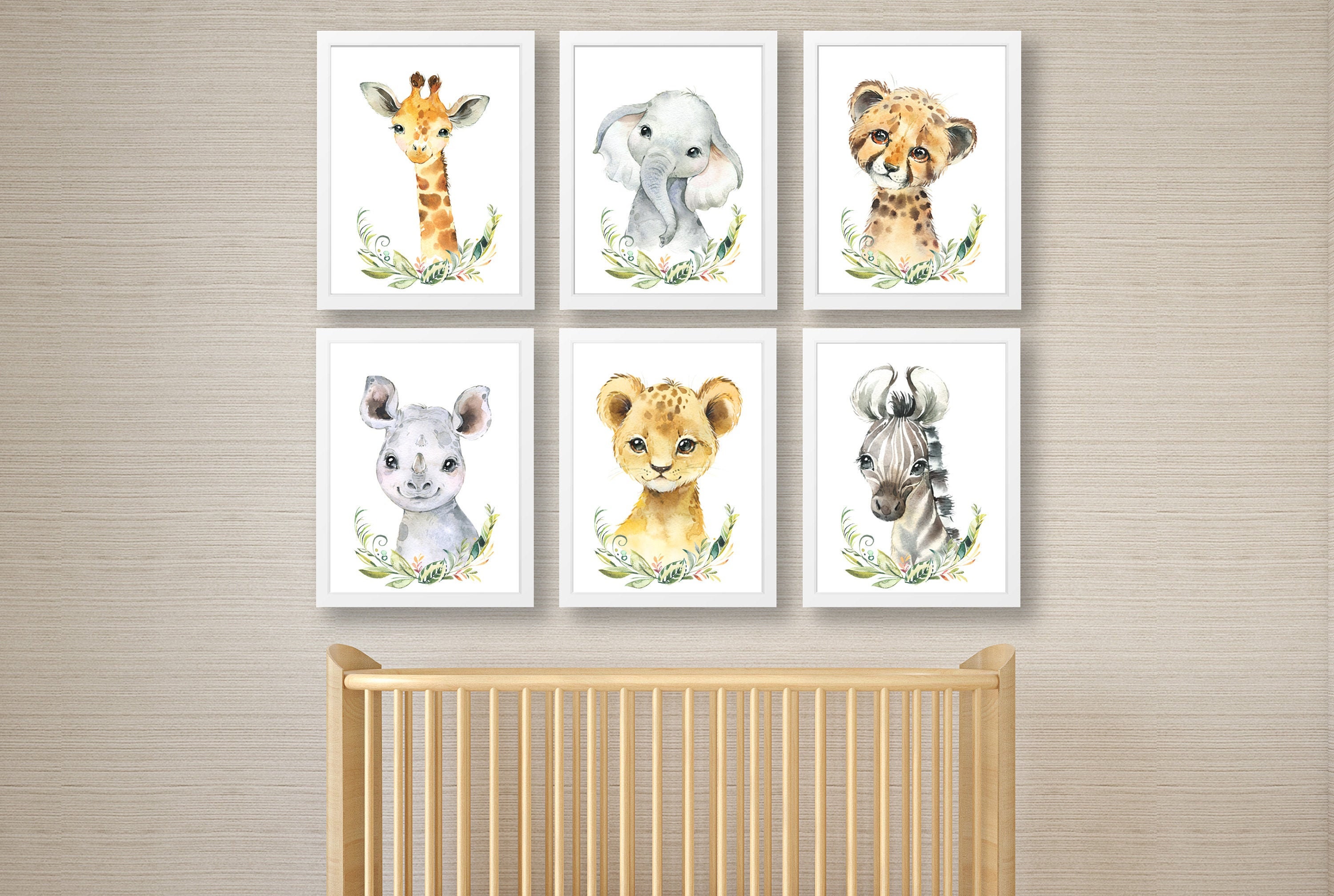 Jungle Animals Nursery Decor Safari Nursery Prints Nursery - Etsy