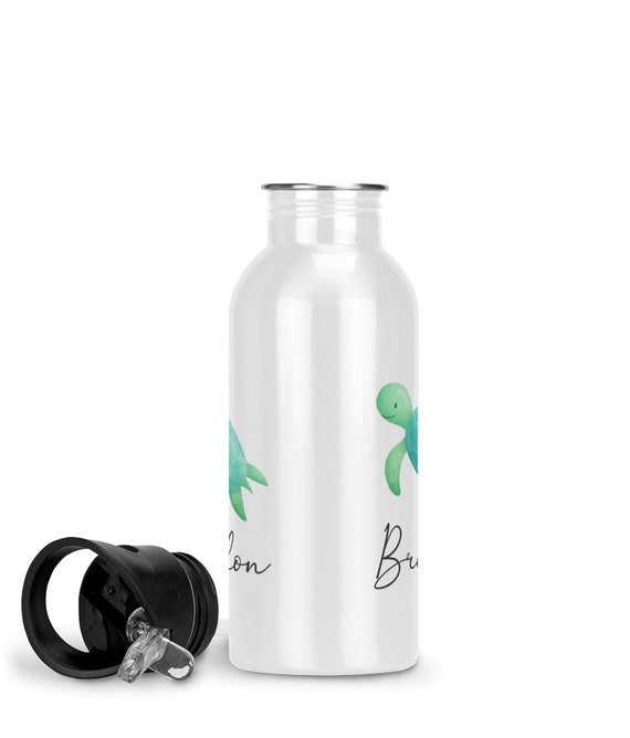 Personalised Aluminium Straw Water Bottle 600ml