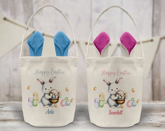 Personalised Easter Basket, Personalised Easter Bucket, Easter Gift, Easter Bag, Easter Sack, Easter Egg Hunt, Easter Party Bag,